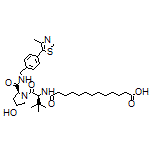 13-[[(S)-1-[(2S,4R)-4-Hydroxy-2-[[4-(4-methylthiazol-5-yl)benzyl]carbamoyl]pyrrolidin-1-yl]-3,3-dimethyl-1-oxo-2-butyl]amino]-13-oxotridecanoic Acid