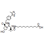 14-[[(S)-1-[(2S,4R)-4-Hydroxy-2-[[4-(4-methylthiazol-5-yl)benzyl]carbamoyl]pyrrolidin-1-yl]-3,3-dimethyl-1-oxo-2-butyl]amino]-14-oxotetradecanoic Acid