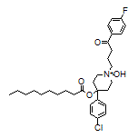 4-(4-Chlorophenyl)-4-(decanoyloxy)-1-[4-(4-fluorophenyl)-4-oxobutyl]-1-hydroxypiperidin-1-ium