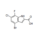 4-Bromo-6-chloro-7-fluoro-1H-indole-2-carboxylic Acid
