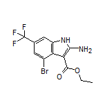 Ethyl 2-Amino-4-bromo-6-(trifluoromethyl)-1H-indole-3-carboxylate