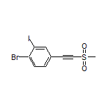 1-Bromo-2-iodo-4-[(methylsulfonyl)ethynyl]benzene