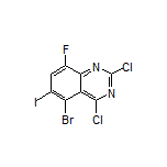 5-Bromo-2,4-dichloro-8-fluoro-6-iodoquinazoline
