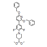 2,6-Bis(benzyloxy)-3-[4-[4-(dimethoxymethyl)piperidin-1-yl]-3,5-difluorophenyl]pyridine