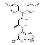 6-[(2S,5R)-4-[Bis(4-fluorophenyl)methyl]-2,5-dimethylpiperazin-1-yl]-2-chloro-9H-purine