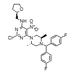 6-[(2S,5R)-4-[Bis(4-fluorophenyl)methyl]-2,5-dimethylpiperazin-1-yl]-2-chloro-5-nitro-N-[[(R)-tetrahydrofuran-2-yl]methyl]pyrimidin-4-amine