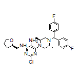 6-[(2S,5R)-4-[Bis(4-fluorophenyl)methyl]-2,5-dimethylpiperazin-1-yl]-2-chloro-N4-[[(R)-tetrahydrofuran-2-yl]methyl]pyrimidine-4,5-diamine