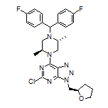 7-[(2S,5R)-4-[bis(4-Fluorophenyl)methyl]-2,5-dimethylpiperazin-1-yl]-5-chloro-3-[[(R)-tetrahydrofuran-2-yl]methyl]-3H-[1,2,3]triazolo[4,5-d]pyrimidine