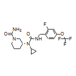 (R)-3-[1-Cyclopropyl-3-[2-fluoro-4-(trifluoromethoxy)benzyl]ureido]piperidine-1-carboxamide