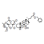 (2R,3R,4S,5S,6S)-2-[[(3R,5R,7R,8R,9S,10S,13R,14S,17R)-17-[(R)-5-(benzyloxy)-5-oxopentan-2-yl]-7-hydroxy-10,13-dimethylhexadecahydro-1H-cyclopenta[a]phenanthren-3-yl]oxy]-6-(methoxycarbonyl)tetrahydro-2H-pyran-3,4,5-triyl Triacetate