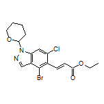 Ethyl (E)-3-[4-Bromo-6-chloro-1-(tetrahydro-2H-pyran-2-yl)-1H-indazol-5-yl]acrylate