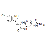 (Z)-N-Carbamoyl-2-[5-[(6-chloro-1H-indol-3-yl)methylene]-3,6-dioxopiperazin-2-yl]acetamide