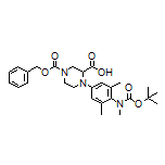 4-Cbz-1-[4-[Boc-(methyl)amino]-3,5-dimethylphenyl]piperazine-2-carboxylic Acid