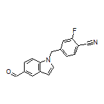 2-Fluoro-4-[(5-formyl-1H-indol-1-yl)methyl]benzonitrile