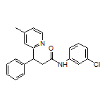 N-(3-Chlorophenyl)-3-(4-methylpyridin-2-yl)-3-phenylpropanamide