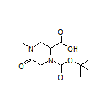1-Boc-4-methyl-5-oxopiperazine-2-carboxylic Acid