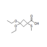 3,3-Diethoxy-1-(methylthio)cyclobutanecarboxylic Acid