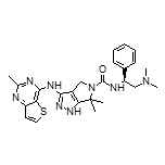 (S)-N-[2-(Dimethylamino)-1-phenylethyl]-6,6-dimethyl-3-[(2-methylthieno[3,2-d]pyrimidin-4-yl)amino]-4,6-dihydropyrrolo[3,4-c]pyrazole-5(1H)-carboxamide