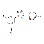 3-Fluoro-5-[5-(5-fluoropyridin-2-yl)-2H-tetrazol-2-yl]benzonitrile