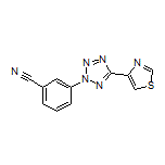 3-[5-(Thiazol-4-yl)-2H-tetrazol-2-yl]benzonitrile