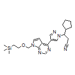 3-Cyclopentyl-3-[4-[7-[[2-(trimethylsilyl)ethoxy]methyl]-7H-pyrrolo[2,3-d]pyrimidin-4-yl]-1H-pyrazol-1-yl]propanenitrile