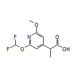 2-[2-(Difluoromethoxy)-6-methoxypyridin-4-yl]propanoic Acid