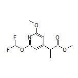 Methyl 2-[2-(Difluoromethoxy)-6-methoxypyridin-4-yl]propanoate