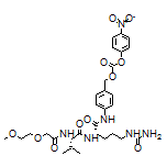 [4-[(2S)-2-[(2S)-2-[2-(2-Methoxyethoxy)acetylamino]-3-methylbutanoylamino]-5-(aminocarbonylamino)pentanoylamino]phenyl]methyl (4-Nitrophenoxy)formate