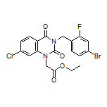 Ethyl 2-[3-(4-Bromo-2-fluorobenzyl)-7-chloro-2,4-dioxo-3,4-dihydroquinazolin-1(2H)-yl]acetate
