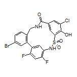 4-Bromo-13-chloro-19,21-difluoro-14-hydroxy-16,16-dioxo-16lambda6-thia-9,17-diazatetracyclo[16.3.1.111,15.02,7]tricosa-1(22),2(7),3,5,11(23),12,14,18,20-nonaen-10-one