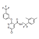 6-Chloro-N-[2-(2,4-dimethylphenyl)-2,2-difluoroethyl]-3-[3-(trifluoromethyl)phenoxy]pyridazine-4-carboxamide