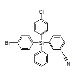 3-[(4-Bromophenyl)(4-chlorophenyl)(phenyl)silyl]benzonitrile