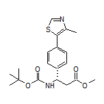 Methyl (S)-3-(Boc-amino)-3-[4-(4-methyl-5-thiazoleyl)phenyl]propanoate