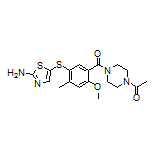 1-[4-[5-[(2-Amino-5-thiazolyl)thio]-2-methoxy-4-methylbenzoyl]-1-piperazinyl]-1-ethanone