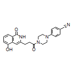 4-[4-[3-(5-Hydroxy-1-oxo-1,2-dihydroisoquinolin-3-yl)propanoyl]piperazin-1-yl]benzonitrile