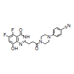 4-[4-[3-(5,6-Difluoro-8-hydroxy-4-oxo-3,4-dihydroquinazolin-2-yl)propanoyl]piperazin-1-yl]benzonitrile