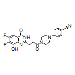 4-[4-[3-(6,7-Difluoro-8-hydroxy-4-oxo-3,4-dihydroquinazolin-2-yl)propanoyl]piperazin-1-yl]benzonitrile