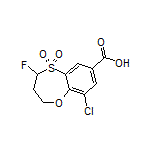 9-Chloro-4-fluoro-3,4-dihydro-2H-benzo[b][1,4]oxathiepine-7-carboxylic Acid 5,5-Dioxide