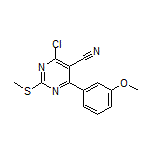 4-氯-6-(3-甲氧基苯基)-2-(甲硫基)嘧啶-5-甲腈