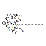 (2R,3R,4R,5R)-2-[[Bis(4-methoxyphenyl)(phenyl)methoxy]methyl]-4-(hexadecyloxy)-5-[2-isobutyramido-6-oxo-3H-purin-9(6H)-yl]tetrahydrofuran-3-yl (2-Cyanoethyl) Diisopropylphosphoramidite