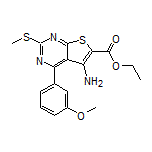 5-氨基-4-(3-甲氧基苯基)-2-(甲硫基)噻吩并[2,3-d]嘧啶-6-甲酸乙酯