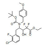Ethyl 4-[Boc(4-methoxybenzyl)amino]-5-(3-chloro-2-fluorophenyl)-2,2-difluoro-3-hydroxypentanoate