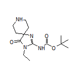 2-(Boc-amino)-3-ethyl-1,3,8-triazaspiro[4.5]dec-1-en-4-one