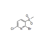 2-Bromo-6-chloro-3-(methylsulfonyl)pyridine