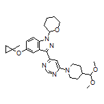 3-[6-[4-(Dimethoxymethyl)piperidin-1-yl]pyrimidin-4-yl]-5-(1-methylcyclopropoxy)-1-(tetrahydro-2H-pyran-2-yl)-1H-indazole