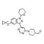 1-[6-[5-(1-Methylcyclopropoxy)-1-(tetrahydro-2H-pyran-2-yl)-1H-indazol-3-yl]pyrimidin-4-yl]piperidine-4-carbaldehyde