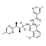 (E)-N’-(2,6-Dimethoxyphenyl)-2-(5-methylnicotinoyl)-N-[[(2S,3R)-3-(5-methyl-2-pyrimidinyl)-2-butyl]sulfonyl]hydrazine-1-carboximidamide