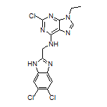 2-Chloro-N-[(5,6-dichloro-1H-benzo[d]imidazole-2-yl)methyl]-9-ethyl-9H-purin-6-amine