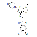 N-[(5,6-Dichloro-1H-benzo[d]imidazole-2-yl)methyl]-9-ethyl-2-(1-piperazinyl)-9H-purin-6-amine
