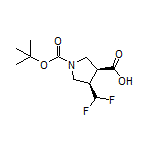 (3S,4R)-1-Boc-4-(difluoromethyl)pyrrolidine-3-carboxylic Acid